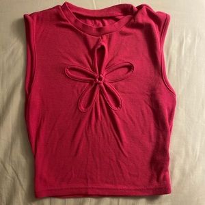 Hot Pink Flower Tank